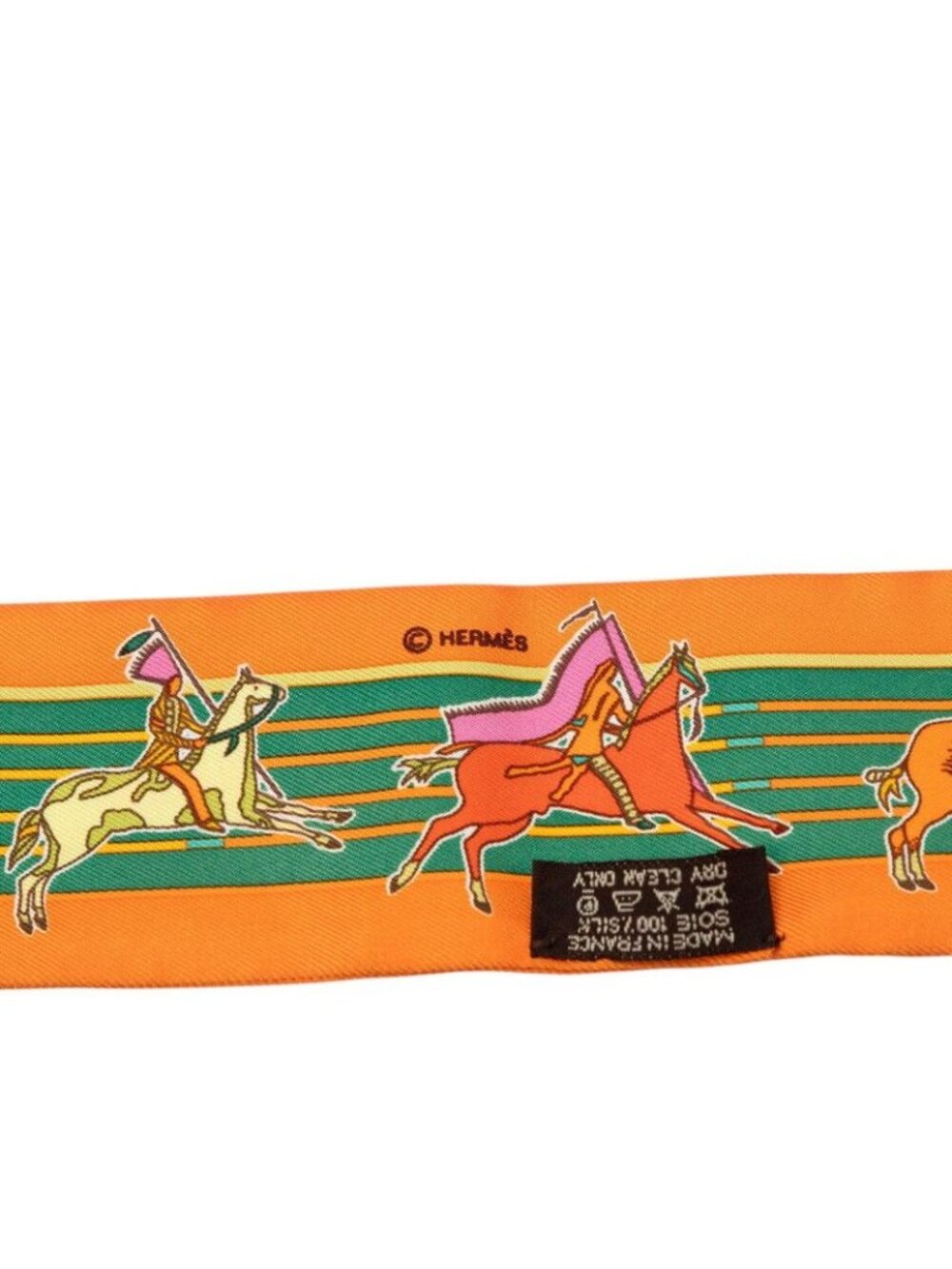 Hermes Carre 90 Pani la Shar Pawnee Chief of the Scarf Orange Multicolor Silk 1 - Picture 3 of 5